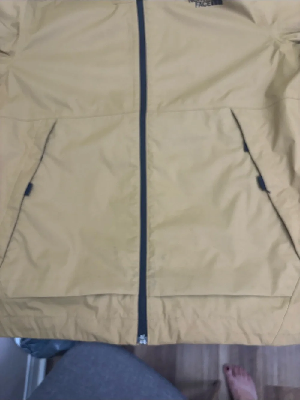The North Face DryVent Hooded Rain Jacket Mens M Khaki Waterproof Camo Lined
